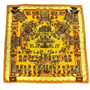 Hermes Vintage Silk Scarf Astres Et Soleils Carre 90 By Annie Faivre